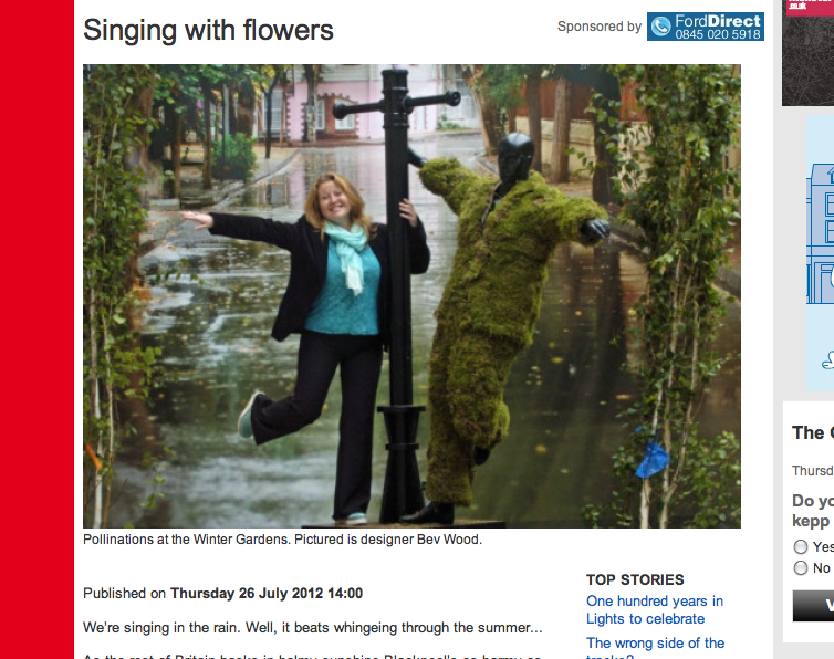 Beverley Wood featured in the Blackpool Gazette's online article