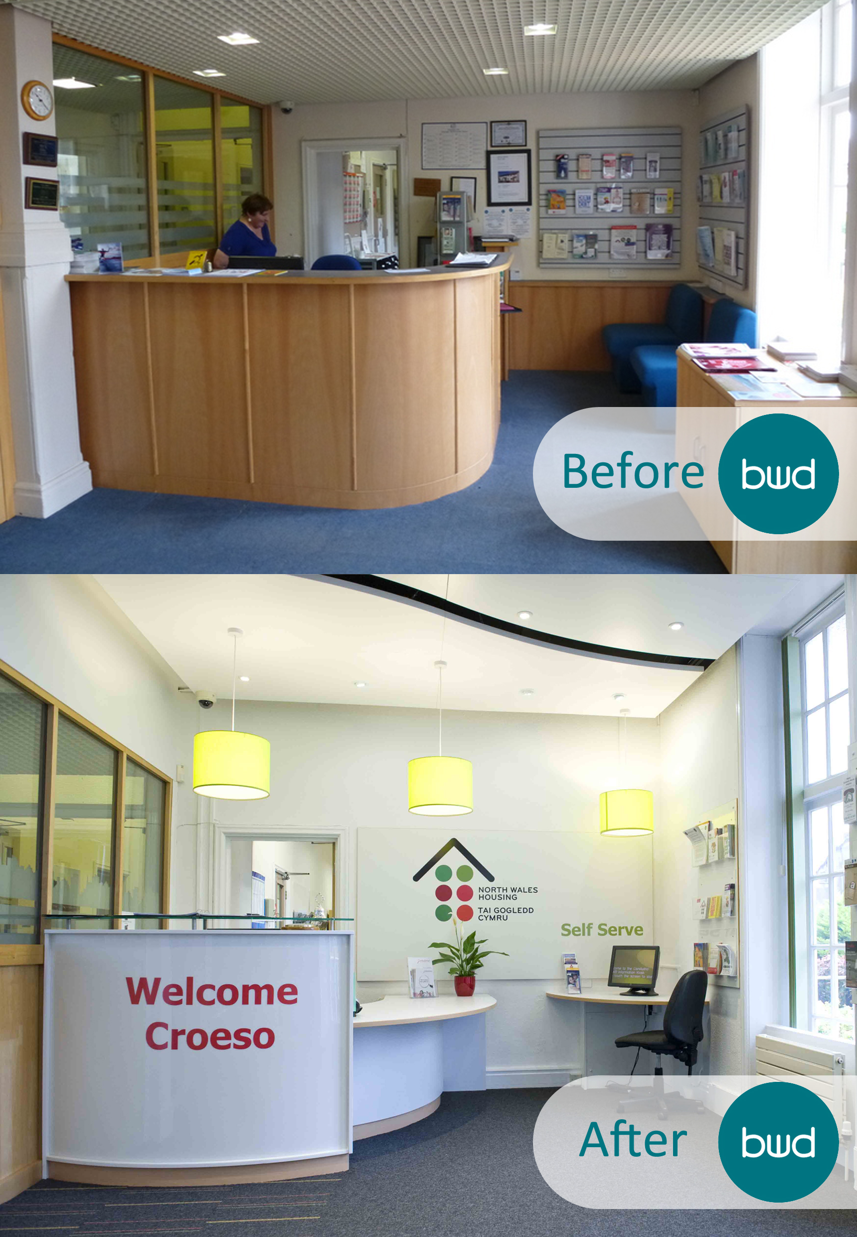 Before and After Office Refit by bwd