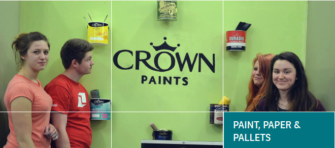 bwd paint paper and pallets