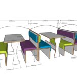 banquette seating specification for indulgence bar